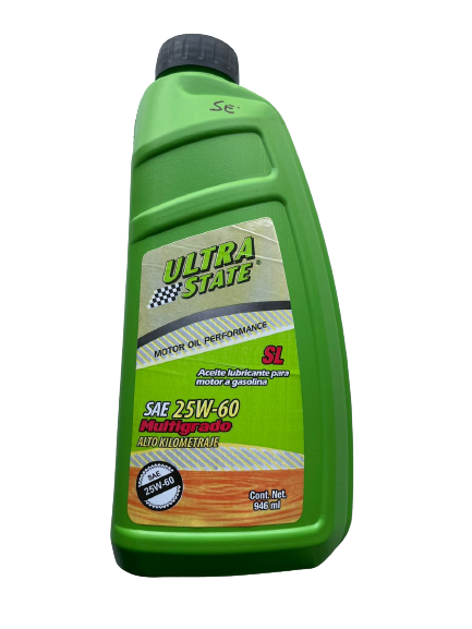 Aceite para Motor Ultra State Multigrado Alto Kilometraje SAE 25W60 (946 mL)