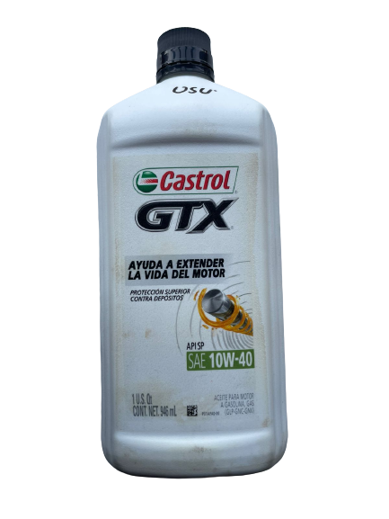 Aceite para Motor Castrol GTX Multigrado SAE 10W40 (946 mL)